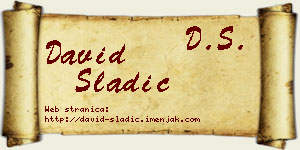 David Sladić vizit kartica